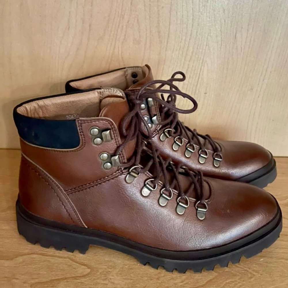 Women’s Vegan Leather Brown Boots. Size 39